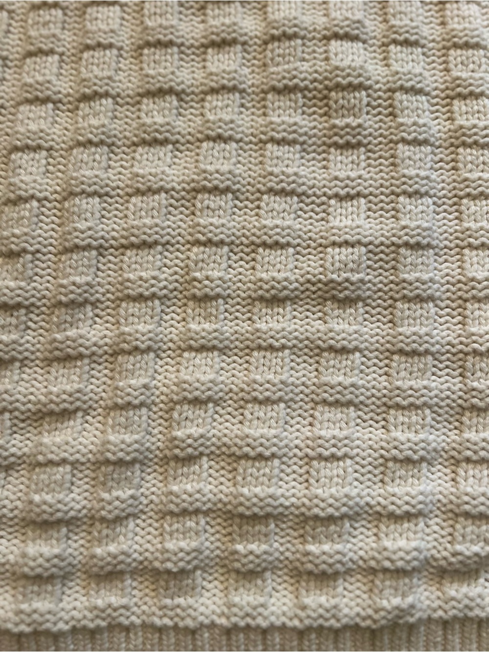 Madewell Cream Basket-Weave Knit Sweater Vest — Size L - Picture 3 of 10
